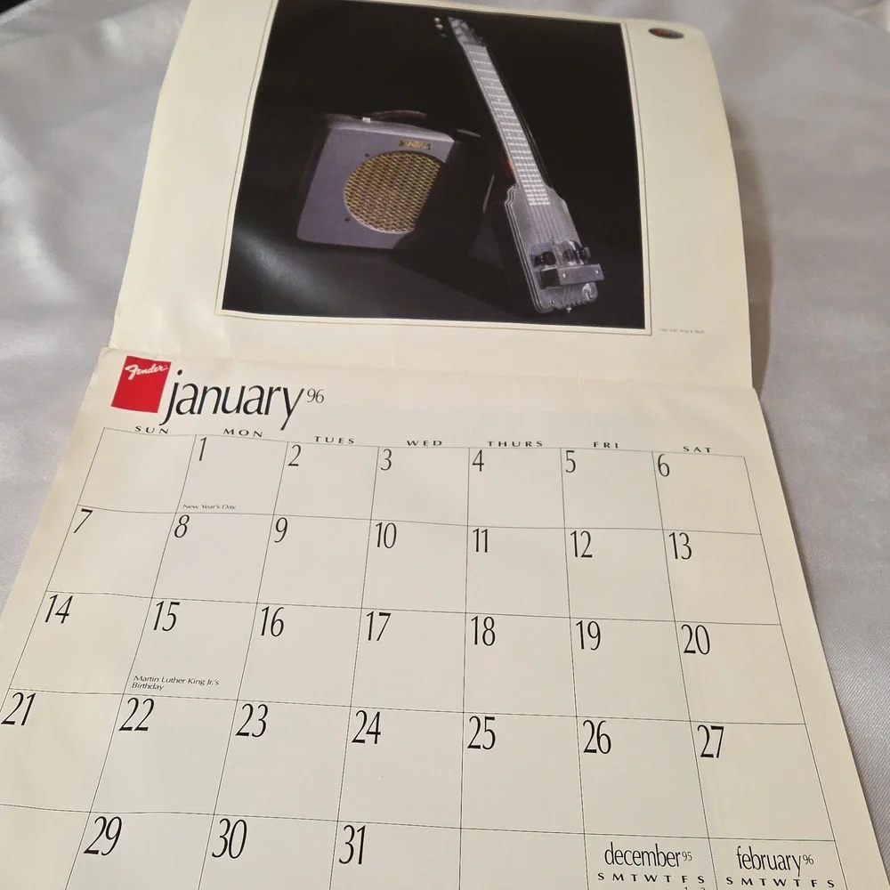 Fender Guitar 50th Anniversary Calendar Music Guitars Vintage Office